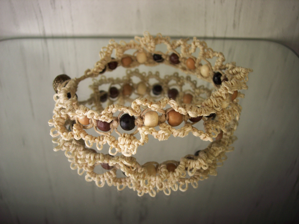 "Woodtrail" Tatted Hemp Bracelet