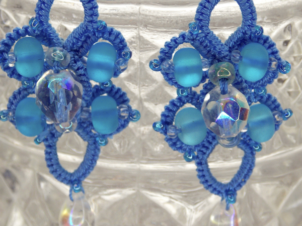 Water Drops Aqua Earrings