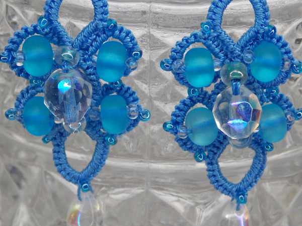 Water Drops Aqua Earrings