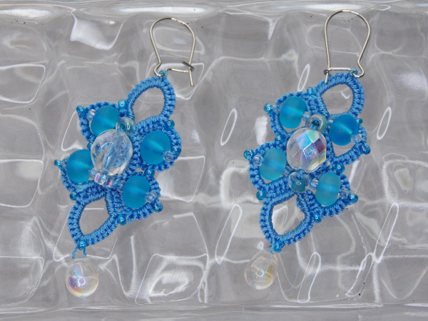 Water Drops Aqua Earrings