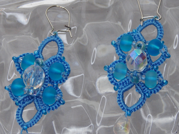 Water Drops Aqua Earrings