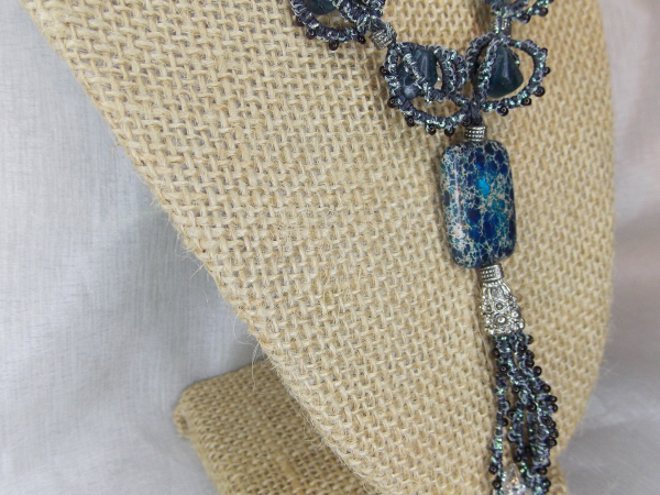 Deep Waters Needle Tatted Necklace