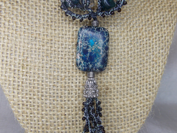 Deep Waters Needle Tatted Necklace