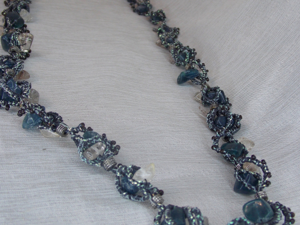 Deep Waters Needle Tatted Necklace