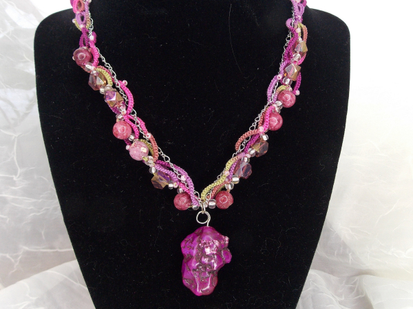 Unrestrained Mulberry Necklace OOAK
