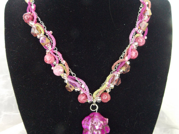 Unrestrained Mulberry Necklace OOAK