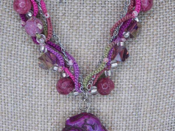 Unrestrained Mulberry Necklace OOAK