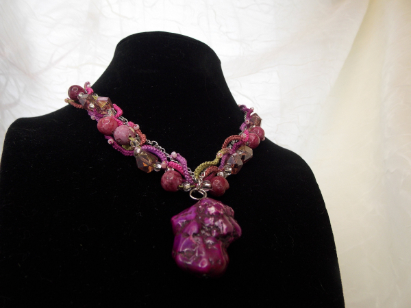 Unrestrained Mulberry Necklace OOAK