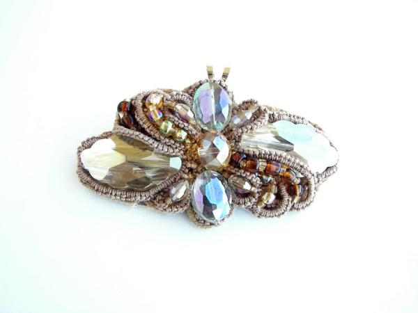 "Forestflare" Ankars Needle Tatted Pendant/Brooch
