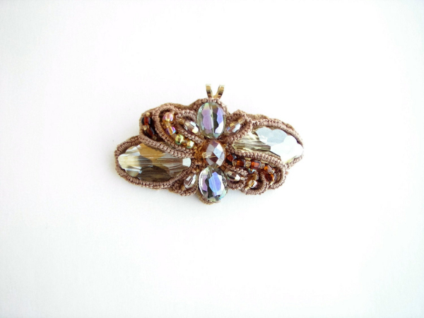 "Forestflare" Ankars Needle Tatted Pendant/Brooch