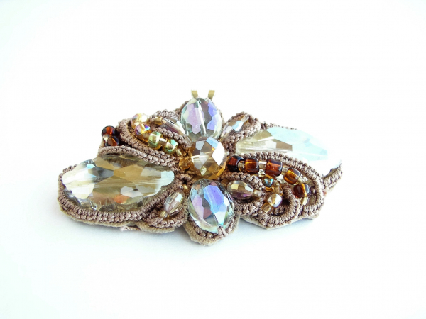 "Forestflare" Ankars Needle Tatted Pendant/Brooch