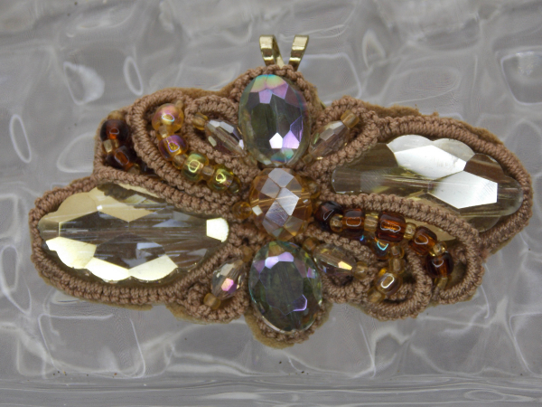 "Forestflare" Ankars Needle Tatted Pendant/Brooch
