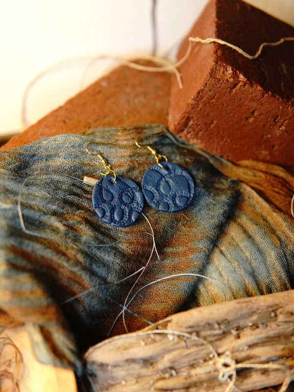 Handmade textured clay jewelry