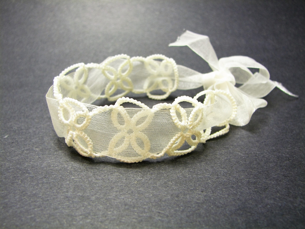 "Petalbound Morning" Tatted Lace Bracelet