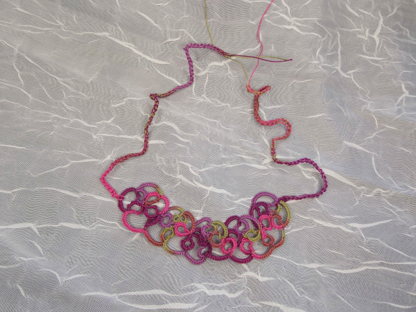"Shimmering Roses" Tatted Lace Bracelet
