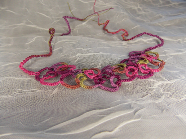 "Shimmering Roses" Tatted Lace Bracelet