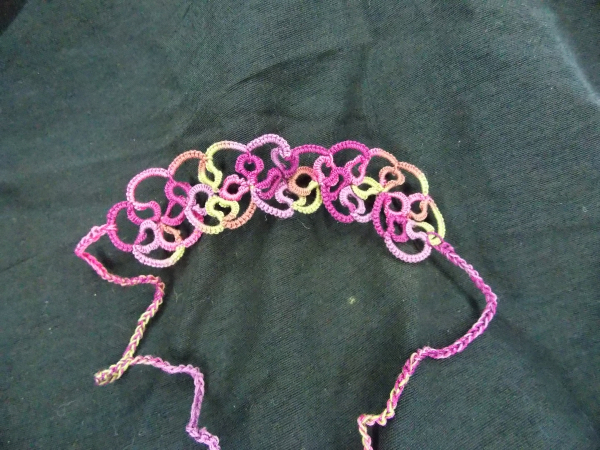 "Shimmering Roses" Tatted Lace Bracelet