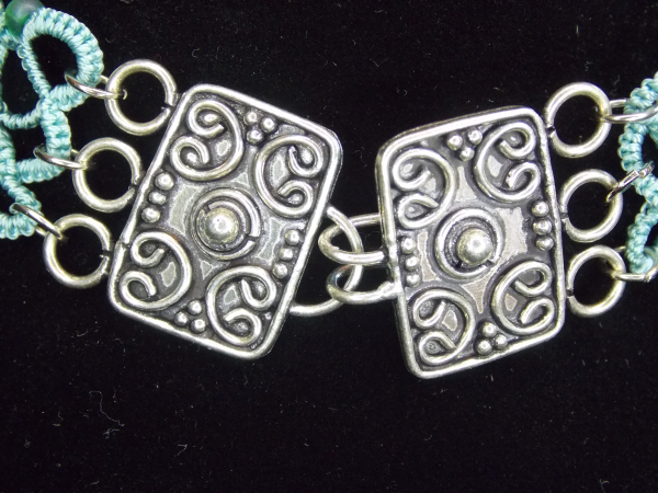 "Tidebound Sentinel" Tatted Lace Necklace