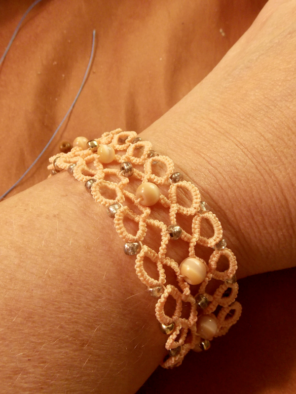 "Emberclay" Tatted Lace Bracelet