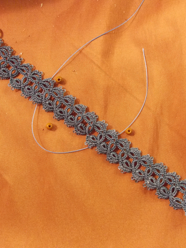 The Living Line: "Skythread" Tatted Lace Bracelet