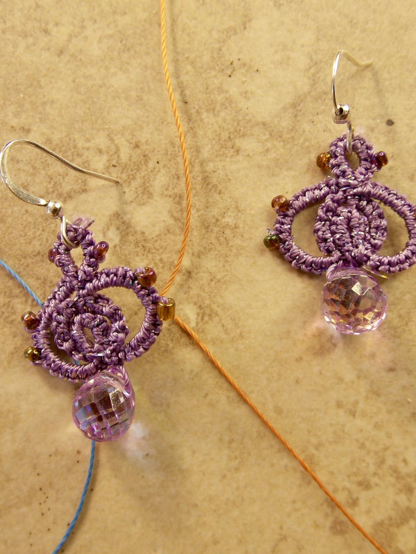 "Bloomdrop" Tatted Lace Earrings Style 4