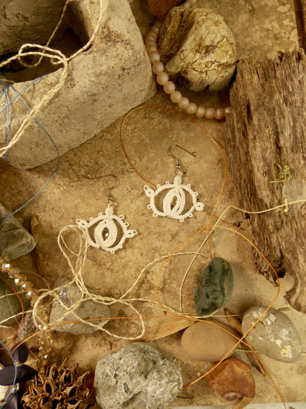 "Glimmergaze" Tatted Lace Earrings