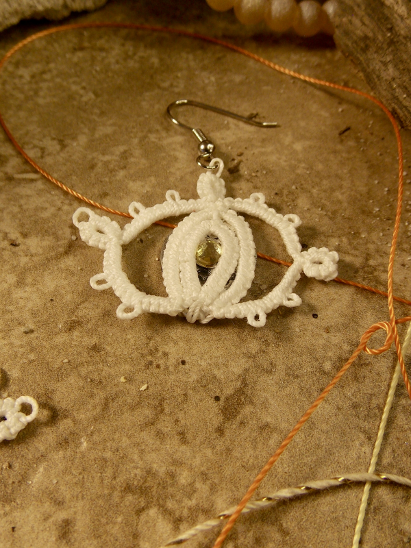 "Glimmergaze" Tatted Lace Earrings