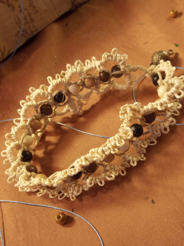 "Woodtrail" Tatted Hemp Bracelet