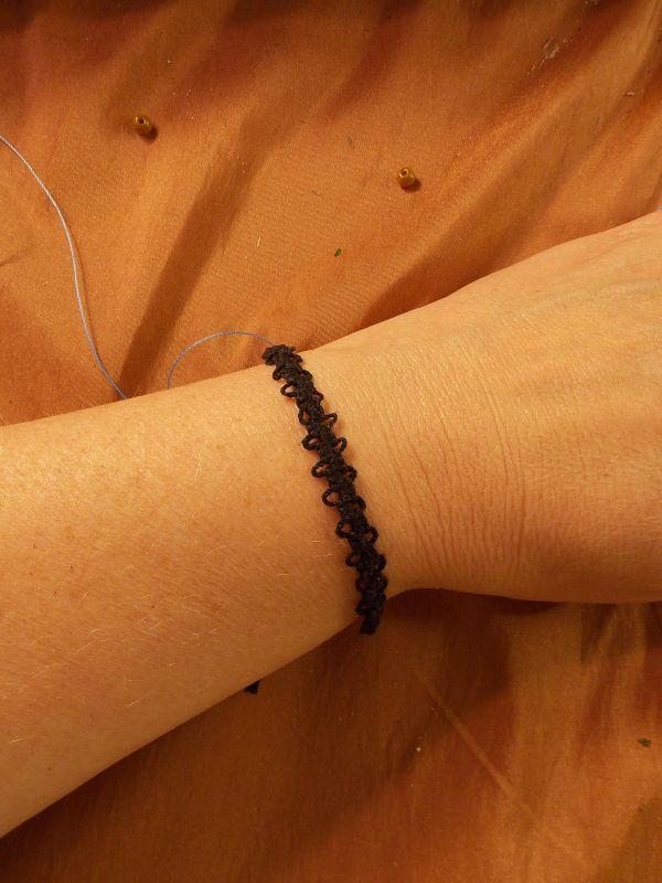 "Companion Cords" Pearl Tatted Bracelet
