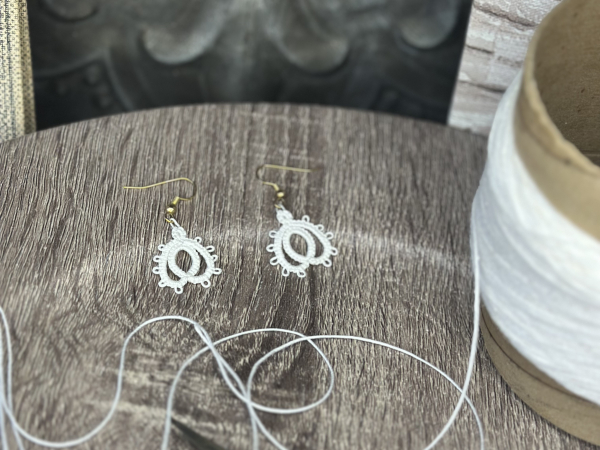 "Cloudlet" Tatted Lace Earrings