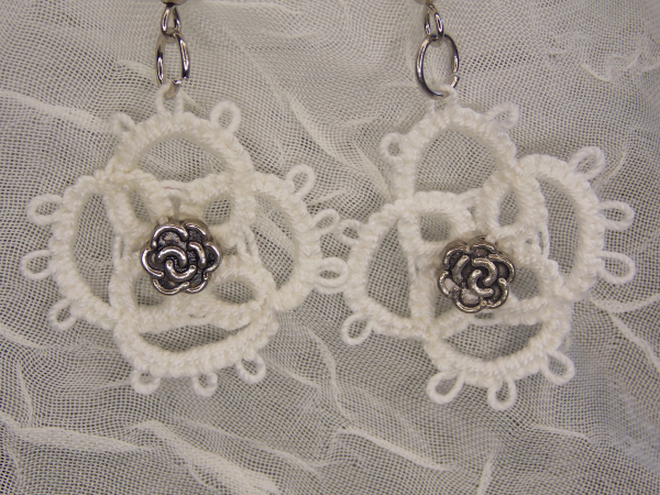 Four Square and a Rose Earrings