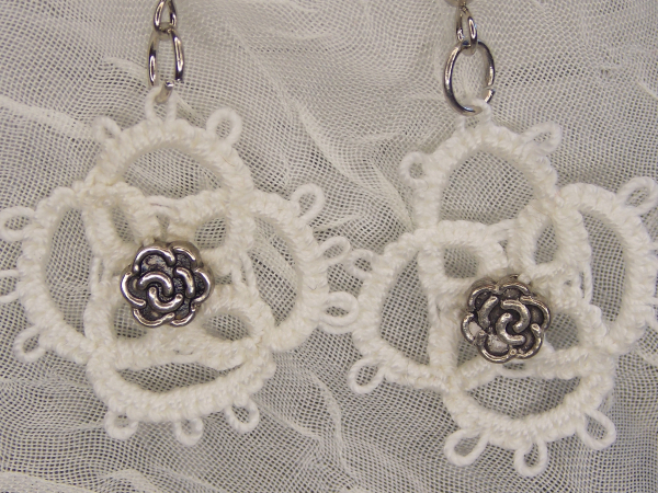 Four Square and a Rose Earrings