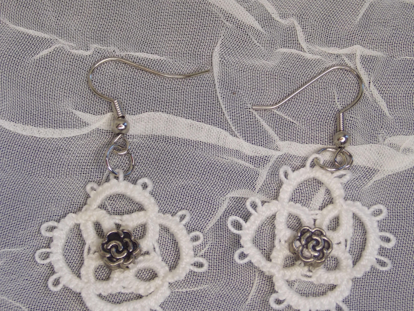 Four Square and a Rose Earrings