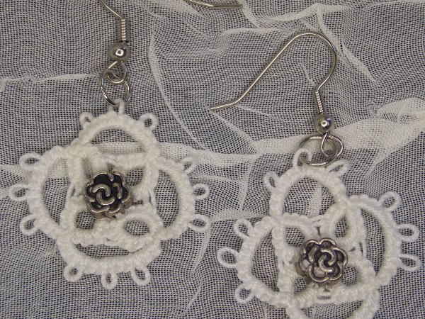 Four Square and a Rose Earrings