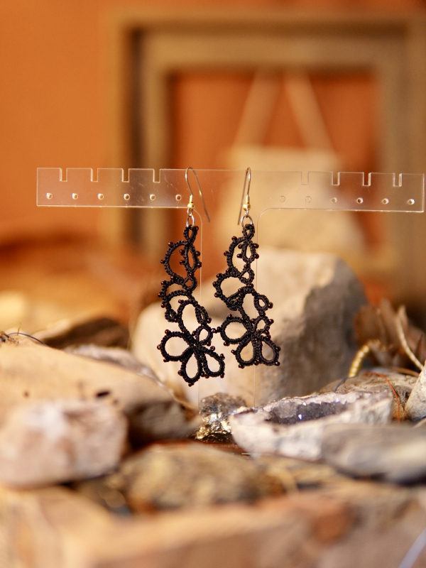 "Twilight Tangle" Tatted Earrings