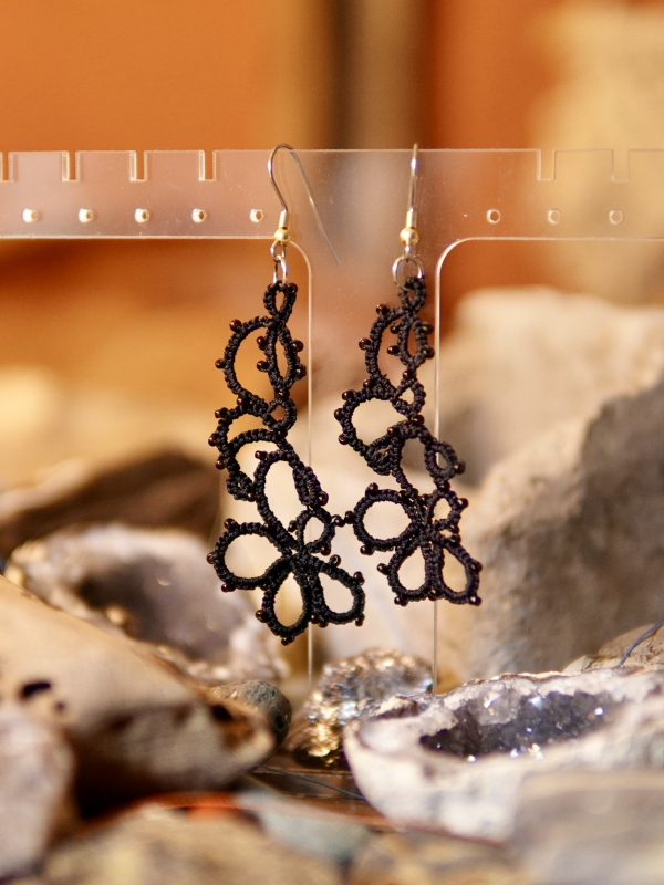 "Twilight Tangle" Tatted Earrings