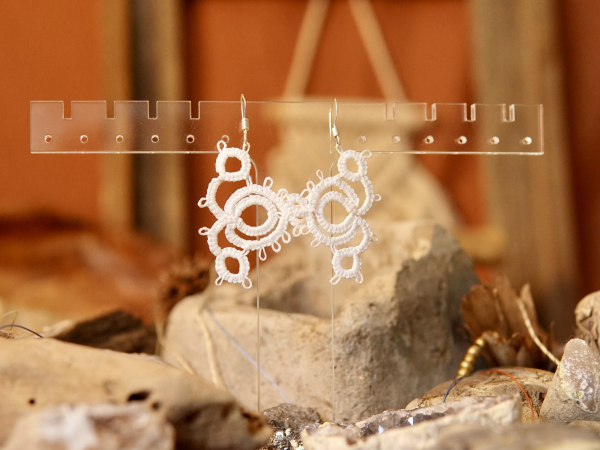 "Whorlwind" Tatted Lace Earrings