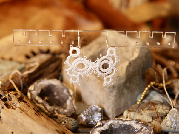 "Whorlwind" Tatted Lace Earrings