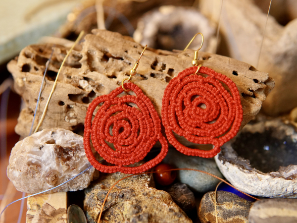"Sub Rosa" Tatted Lace Earrings