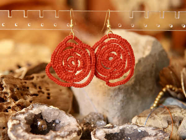"Sub Rosa" Tatted Lace Earrings