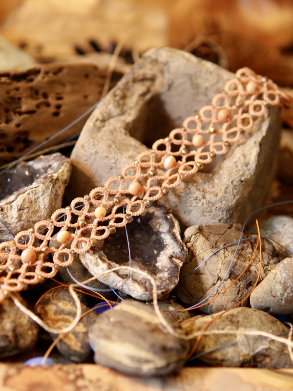 "Emberclay" Tatted Lace Bracelet