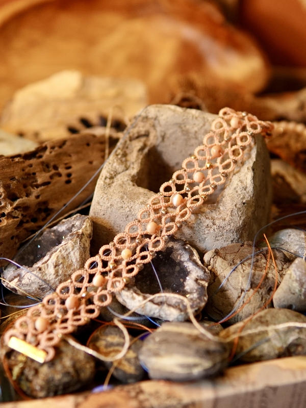 "Emberclay" Tatted Lace Bracelet
