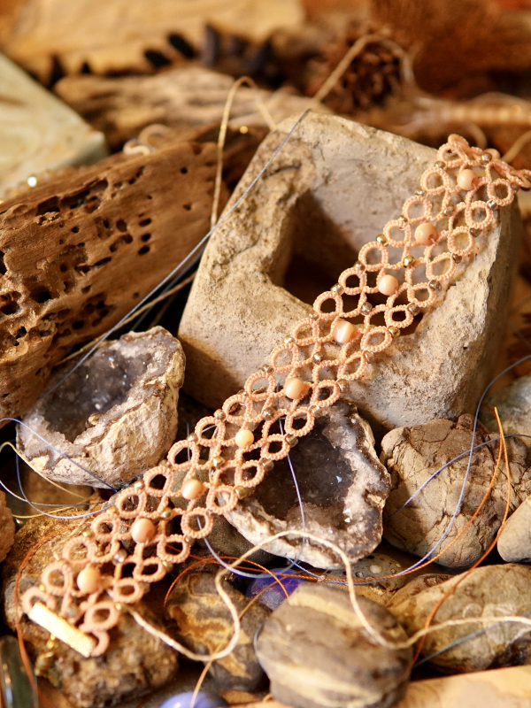 "Emberclay" Tatted Lace Bracelet