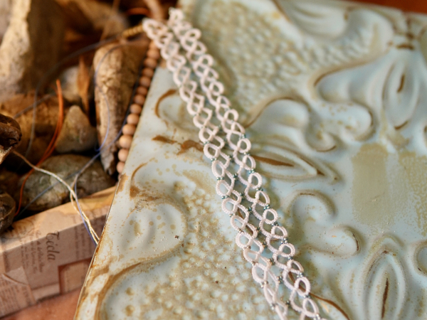 "Snowmelt Whisper" Tatted Lace Bracelet