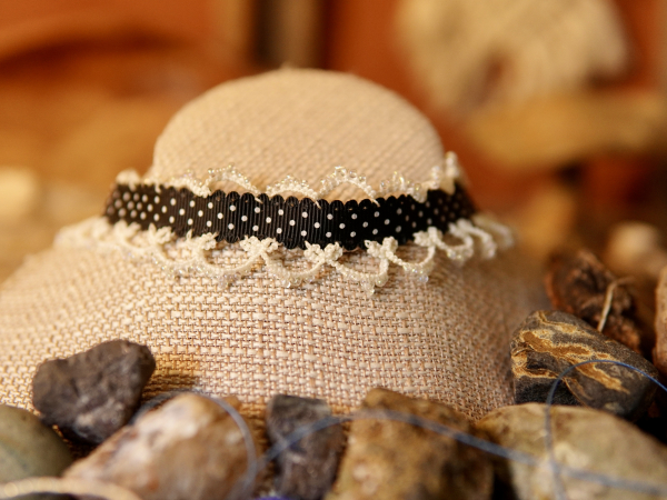 "Ribbon Reverie" Black Double Tatted Lace & Ribbon Necklace