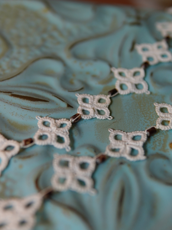 "Pathwoven" Tatted Lace Necklace