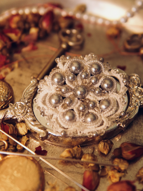 "Winter's Delight" Tatted Lace Brooch