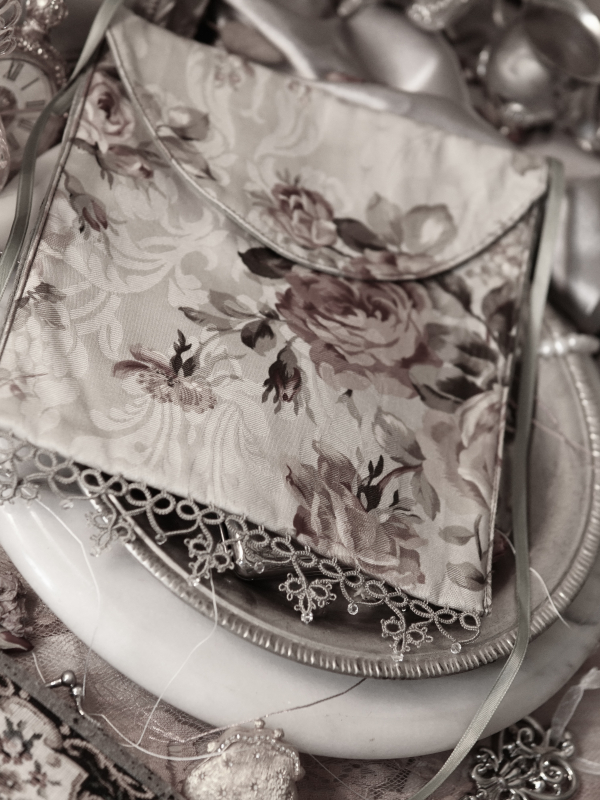 "Sage Bloom Reverie" Tatted Lace Bag