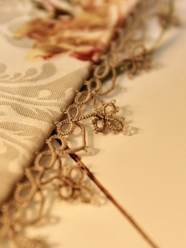 "Sage Bloom Reverie" Tatted Lace Bag