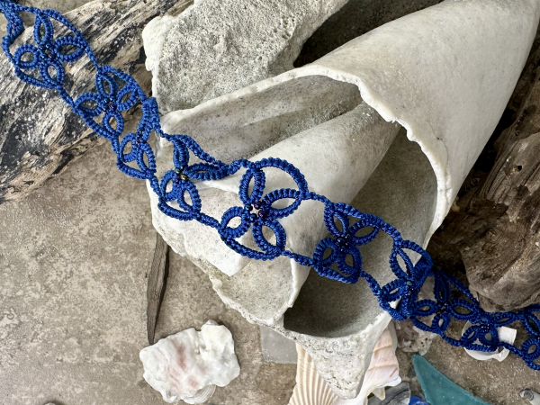"X Marks the Spot" Tatted Lace Choker Necklace